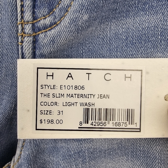 HATCH Under Belly Slim Leg Maternity Jeans Light Wash Womens Size 31 NWT E101806 - Picture 16 of 16